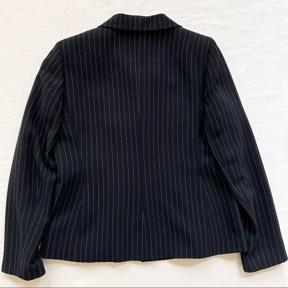 Kasper Womens Petite Jacket Blazer Coat Striped Classic Career Casual Fashion 4P - Picture 3 of 4